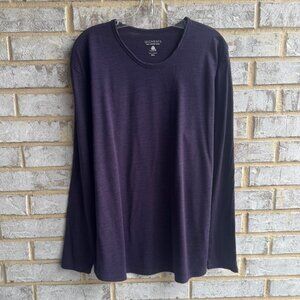 SEG'MENTS Purple Melange Long Sleeve Round Neck 100% Wool Sweater Size XXL.